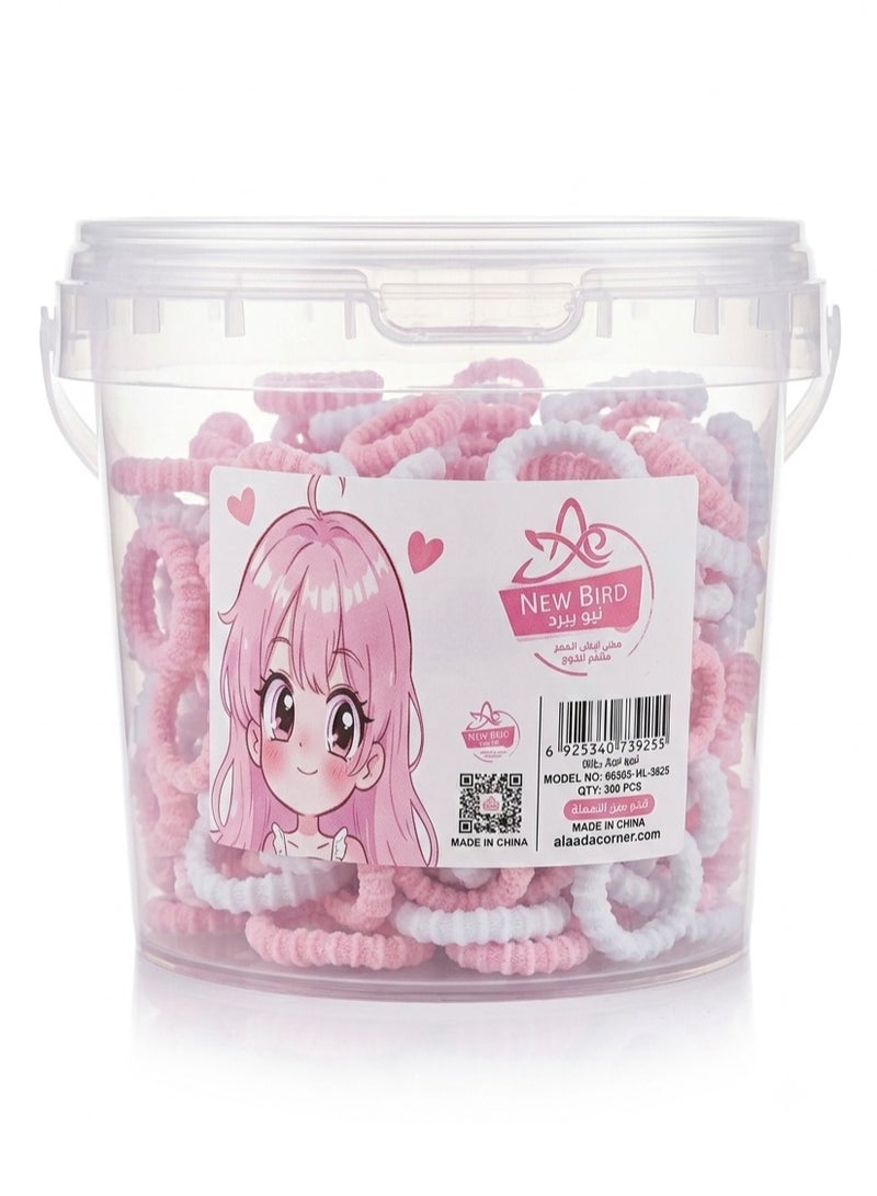 Rymel 300-Piece Coiled Hair Elastics Set - No-Damage Spiral Hair Ties & Ponytail Holders for Girls - Image 1