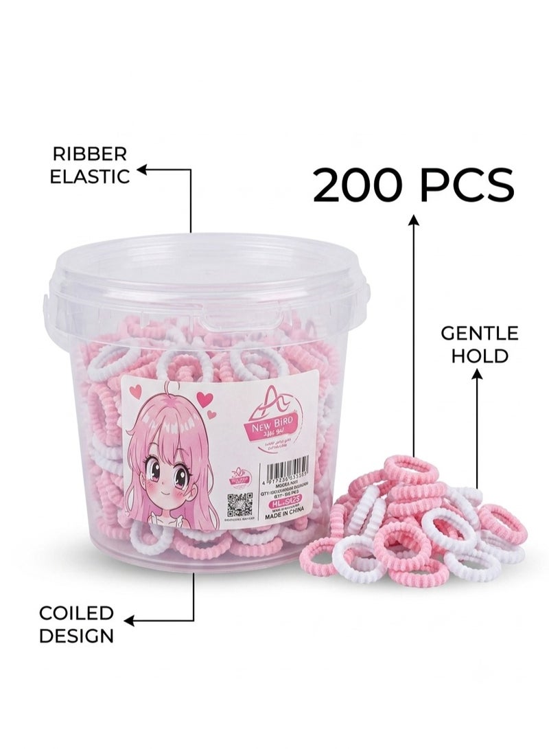 Rymel 300-Piece Coiled Hair Elastics Set - No-Damage Spiral Hair Ties & Ponytail Holders for Girls - Image 3