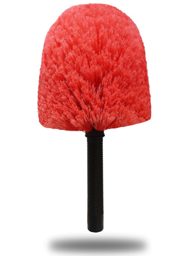 M-jump Twist-On Cobweb Duster Head Brush - Indoor & Outdoor Spider Web Cleaning Solution - Fits Standard Acme Threaded Poles - Durable & Versatile Spider Web Corner Cleaner Duster Brush Head Only - Red - Image 1