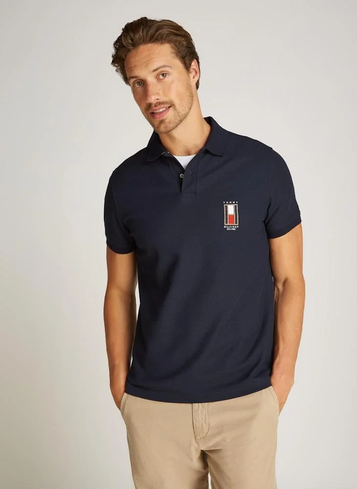 تومي هيلفيغر Graphic Short Sleeve Polo Shirt