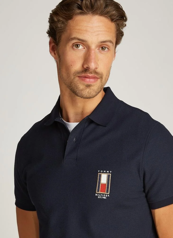 تومي هيلفيغر Graphic Short Sleeve Polo Shirt