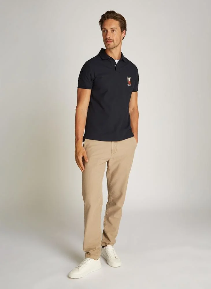 تومي هيلفيغر Graphic Short Sleeve Polo Shirt