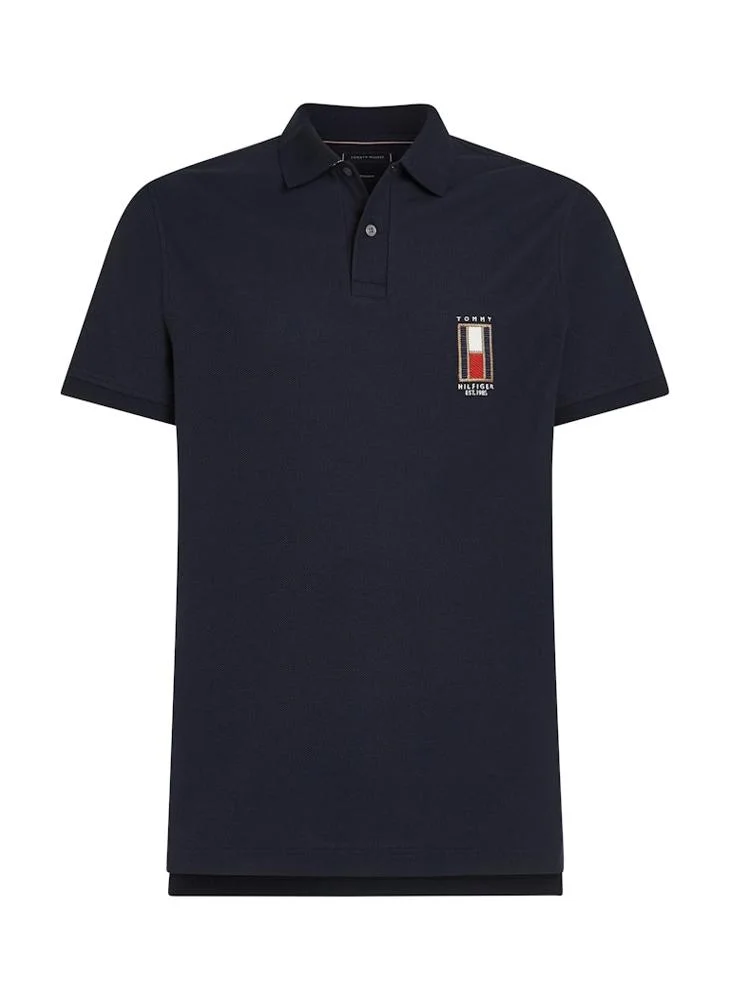 تومي هيلفيغر Graphic Short Sleeve Polo Shirt