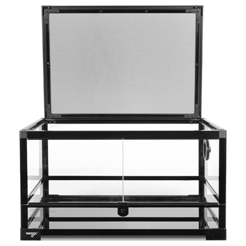 WACOOL TERRA Reptile Tank 20 Gallon, 360°Full Vision Glass Reptile Terrarium 24" x 18" x 12", 24 in Wide Front Opening Reptile Tank for Desert and Tropical Reptiles Gecko Bearded Dragon Snake Hermit Crab - Image 5