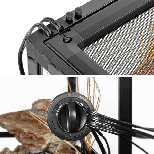 WACOOL TERRA Reptile Tank 20 Gallon, 360°Full Vision Glass Reptile Terrarium 24" x 18" x 12", 24 in Wide Front Opening Reptile Tank for Desert and Tropical Reptiles Gecko Bearded Dragon Snake Hermit Crab - Image 4
