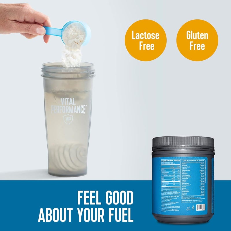 Vital Proteins مسحوق بروتين فيتال بيرفورمانس، 25 جرام بروتين حليب معزول خالي من اللاكتوز، مزيج كازين ووي، معتمد من NSF للرياضة، 10 جرام ببتيدات كولاجين من حيوانات تتغذى على العشب، 8 جرام أحماض أمينية أساسية، 5 جرام أحماض أمينية متفرعة، بنكهة فانيليا خالية من الجلوتين، 1.68 رطل - Image 3