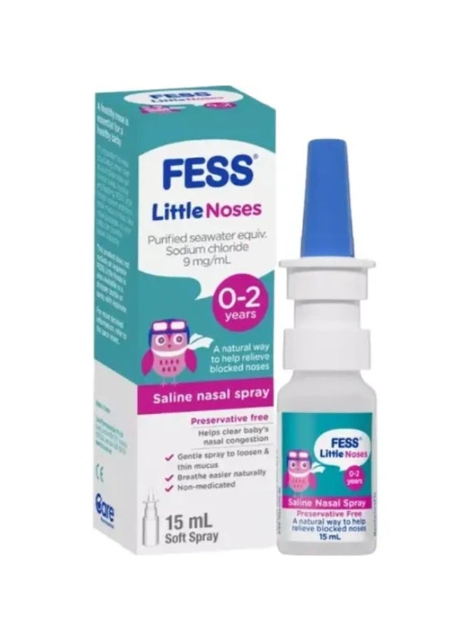 FESS Little Noses Saline Nasal Spray for 0-2 Years, 15ml - Image 1