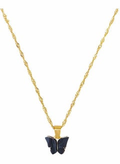 Y&D Pendant Necklace, Women's Necklace Butterfly Moon Sterling Silver Gold Acrylic, Color Clavicle Chain Card Necklaces for Women Girls  - Image 2