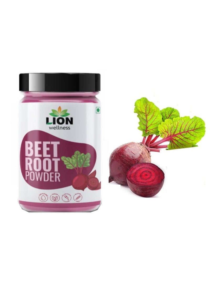 LION Beet Root Powder - 100g | Natural Beetroot Powder for Heart Health, Energy & Antioxidant Support - Image 1