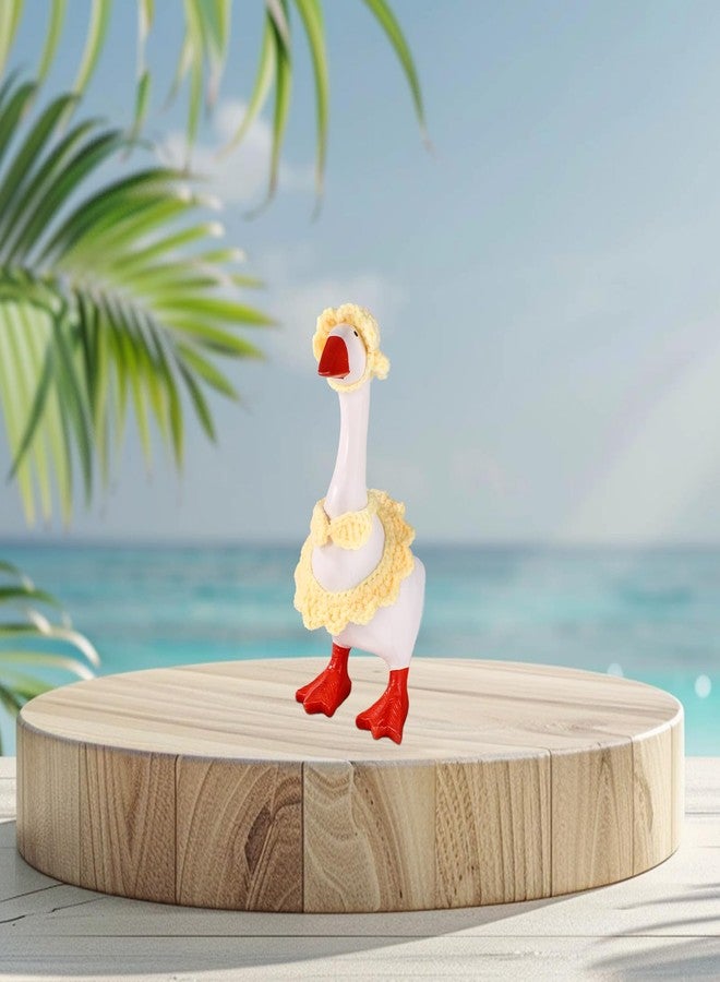 Sinbana Bikini Goose Outfit Set for 7" Desk Goose Statue, Cute Mini Bikini Swimwear Costume & Hat Decorative Clothes for Magnetic Desktop Geese Key Holder Accessories - Image 5