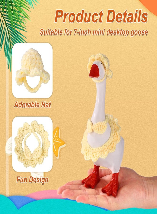 Sinbana Bikini Goose Outfit Set for 7" Desk Goose Statue, Cute Mini Bikini Swimwear Costume & Hat Decorative Clothes for Magnetic Desktop Geese Key Holder Accessories - Image 4