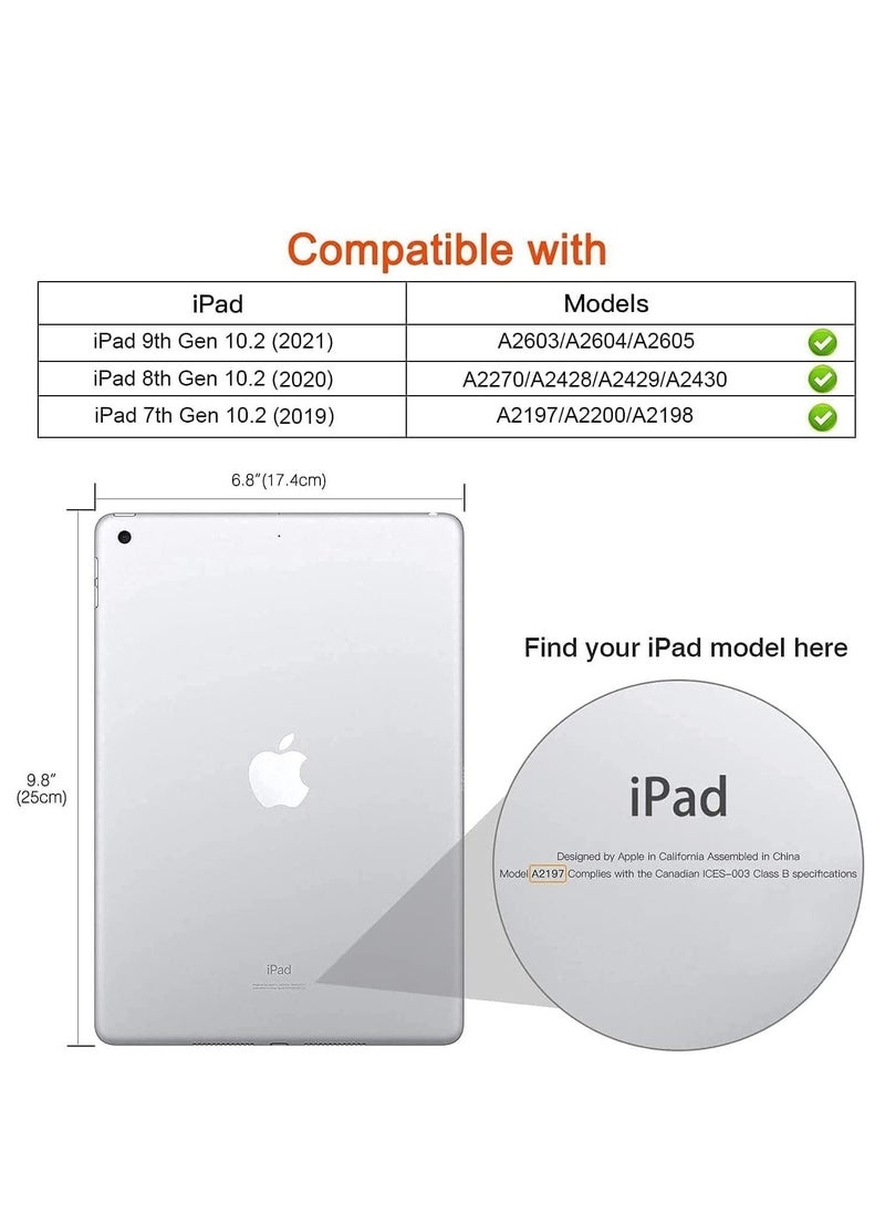 Raxoom Rotating Case for iPad 9th Generation (2021) / 8th Generation (2020) / 7th Gen (2019) 10.2 Inch -360 Degree Rotating Stand Protective Cover (Blue) - Image 2