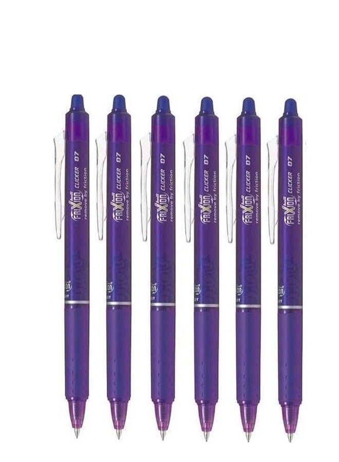 بايلوت مجموعة أقلام فريكسيون كليكر القابلة للمسح مكونة من 12 قطعة باللون الأرجواني - Image 1