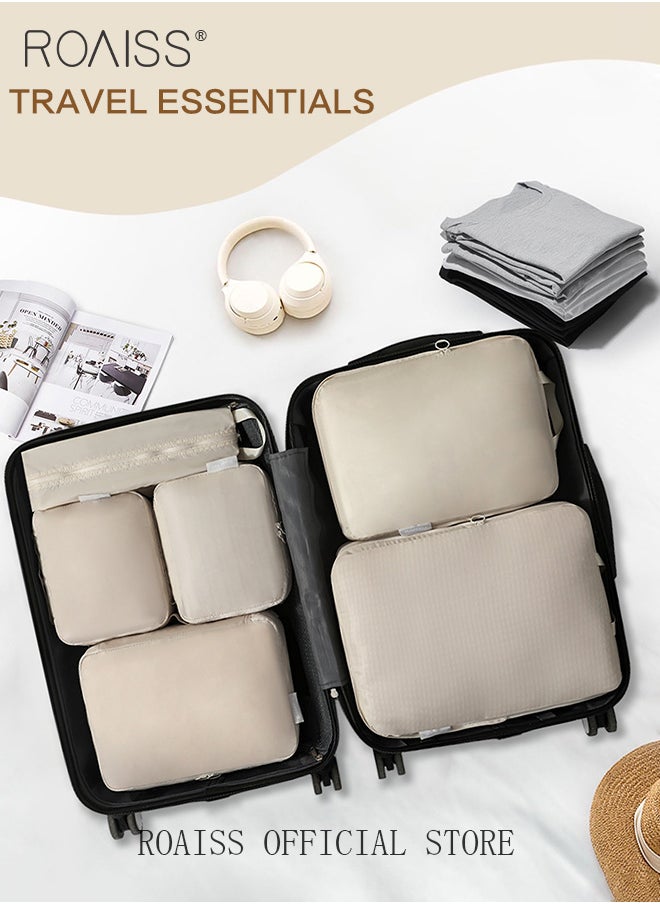 6 Pcs Compression Packing Cubes for Men and Women Lightweight Travel Luggage Organizer for Clothes Shoes Toiletries or Accessories Large Capacity Moisture Proof Storage Bags for Carry on Suitcases - pzsku/ZF82FD5F46832C3CBA32BZ/45/_/1710999091/d5b92be4-1ee8-49dd-8bf5-43892c43422e