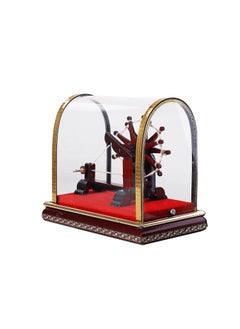 RainSound RainSound Wooden Charkha Acrylic Showpiece (10.5 x 8.5 x 6.5, Brown)  - Image 4