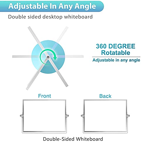 OWill Dry Erase White Board, 8” X 12” Small Whiteboard with Stand, Mini Whiteboard A4 Magnetic Desktop Board & Portable Double-Sided White Board Easel for Kids Drawing in School & Home - Image 5