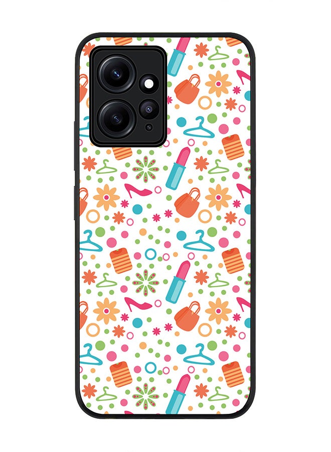 Stylizedd Rugged Black edge case for Redmi Note 12 4G Slim fit Soft Case Flexible Rubber Edges Anti Drop TPU Gel Thin Cover - Summer Dressin - Image 1