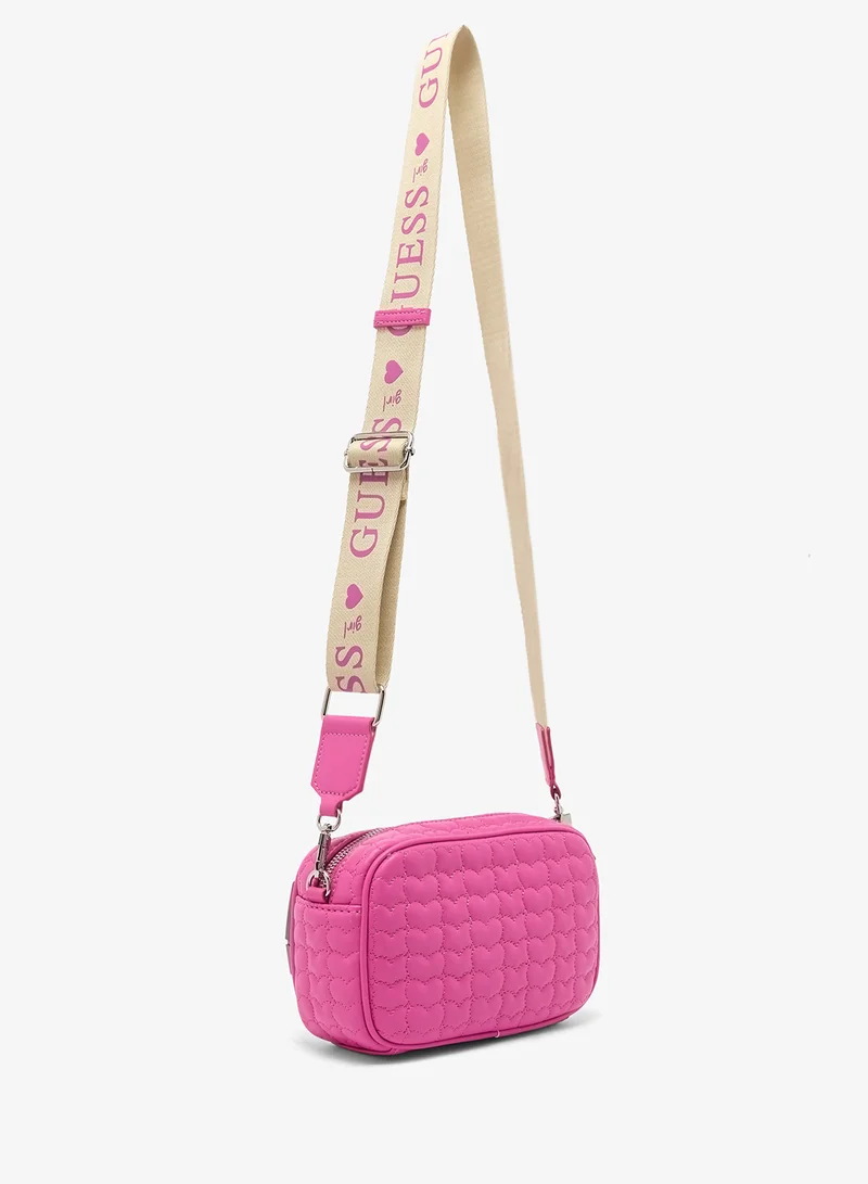 GUESS Infant Heart Quilted Crossbody Bag