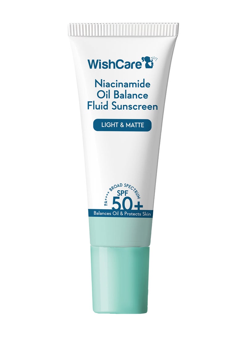 Niacinamide Oil Balance Fluid Sunscreen SPF 50 PA++++ - Light & Matte Sunscreen for Oily Skin - 5 gms clear 20ml