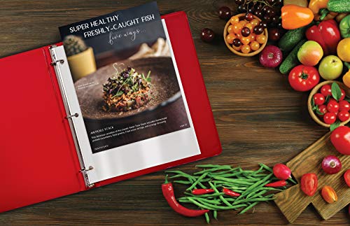 Better Kitchen Products Recipe Sheet Protectors Full Page, 8.5 x 11 inch, 30 Pack, Heavyweight, Top Load, by Better Kitchen Products, Page Protector Binder Sheets, 3-Hole Punched, for Recipe Binders, 30 Pack - Image 2