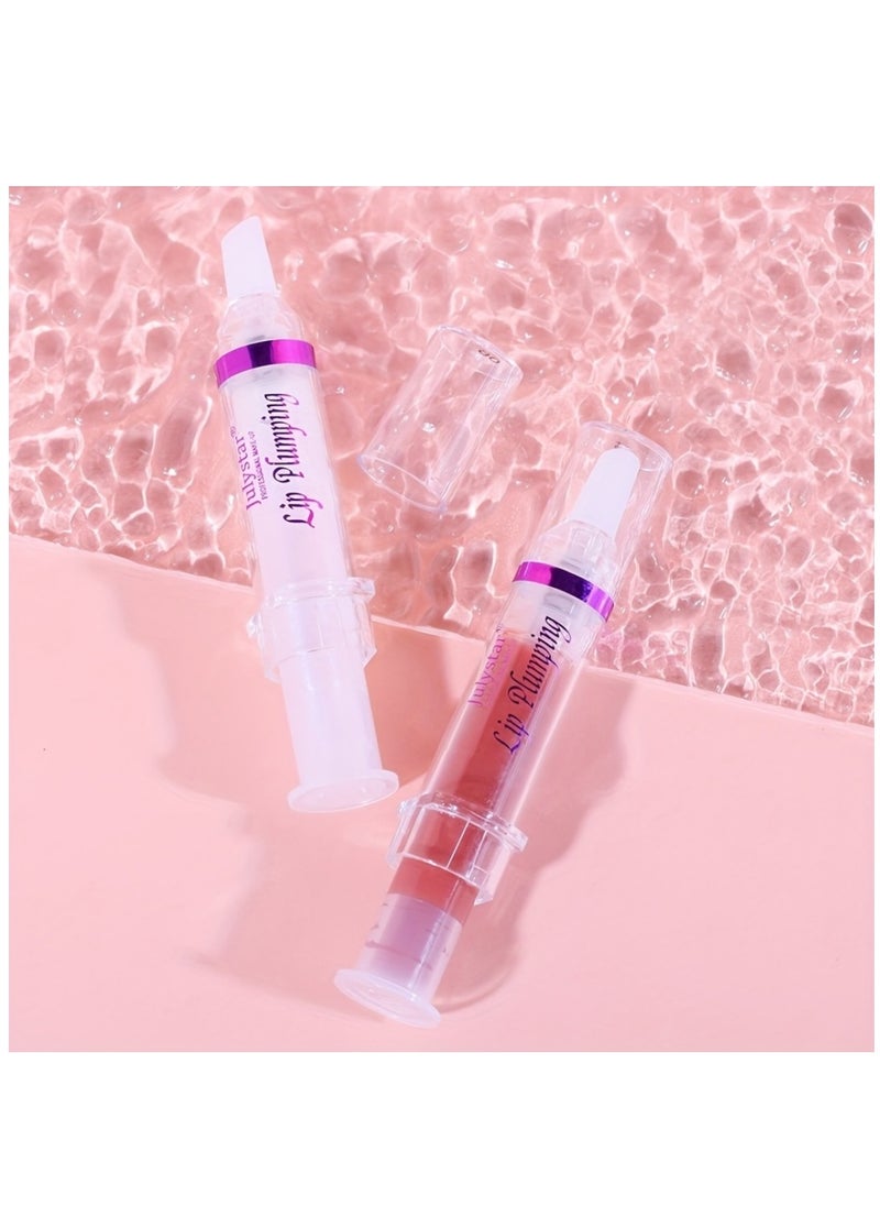 Julystar - Lip Plumping Booster Spicy Lip Lipstick Hydrating Lifter Gloss Volumizes & High-Shine Lip Plumper Lip Glass Mirror Lip Glaze Lip Makeup Lip Plumper for Women No.05 - Image 1