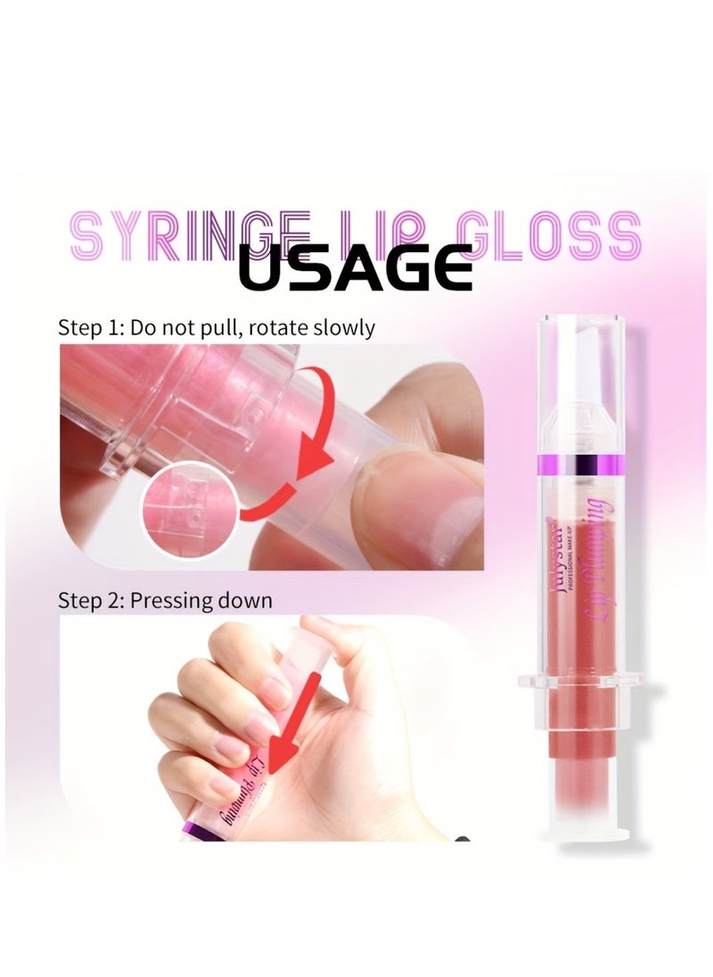 Julystar - Lip Plumping Booster Spicy Lip Lipstick Hydrating Lifter Gloss Volumizes & High-Shine Lip Plumper Lip Glass Mirror Lip Glaze Lip Makeup Lip Plumper for Women No.05 - Image 1