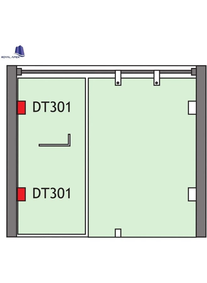 Royal Apex Heavy Duty 90 Degree Glass Door Cupboard Showcase Cabinet Clamp Glass Shower Doors Hinge Wall-To-Glass With Zinc, Chrome - Image 2
