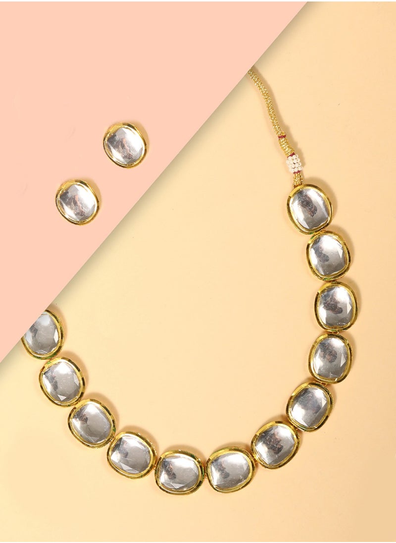 Priyaasi Kundan Studded Handcrafted Jewellery Set  - Image 1