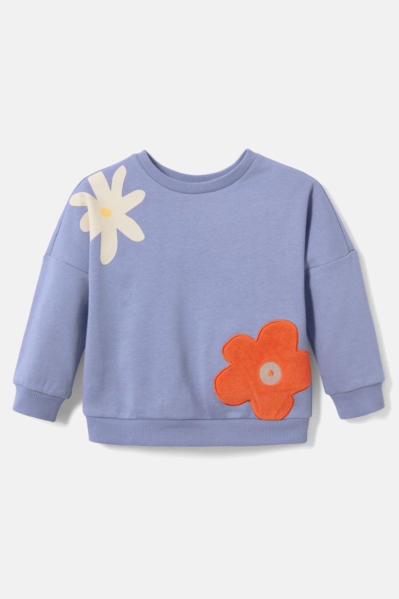 Tchibo Kids Girl Graphic Print Sweatshirts, Purple - Image 2