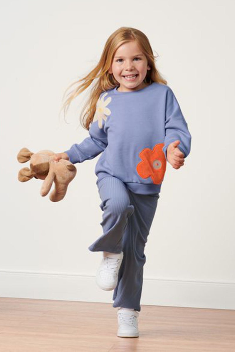 Tchibo Kids Girl Graphic Print Sweatshirts, Purple - Image 1