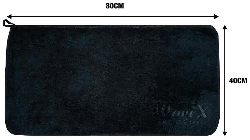 WaveX Microfiber Car Cleaning Cloth | 1200 GSM Extra Large 40X80 Cm | Microfiber Cloth for Car & Bike | Soft, Super Water Absorbent Ideal for Car & Bike Drying & Detailing (Pack of 2) - Image 2