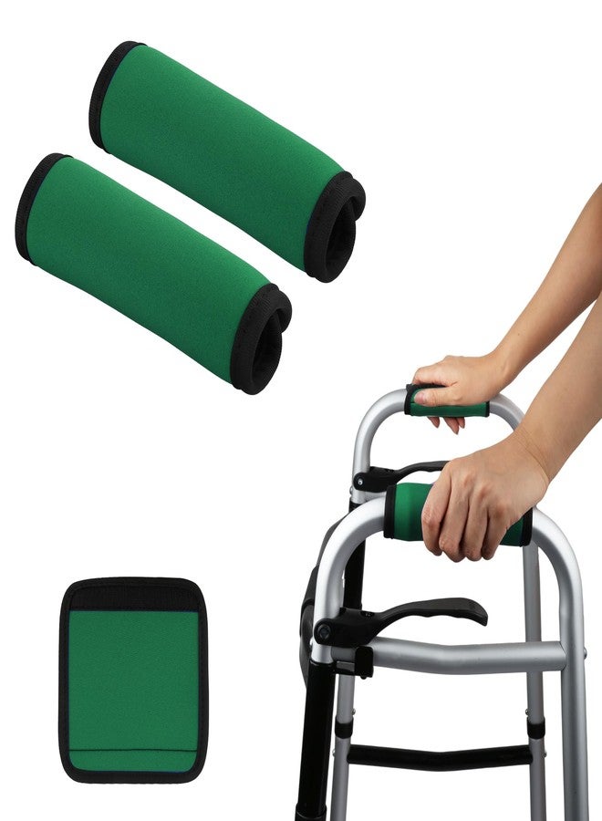 ProTraverse 2 Pack Contoured Support Pads for Rollators, Wheelchairs & Mobility Aids (Senior-Friendly Design) Green - Image 1