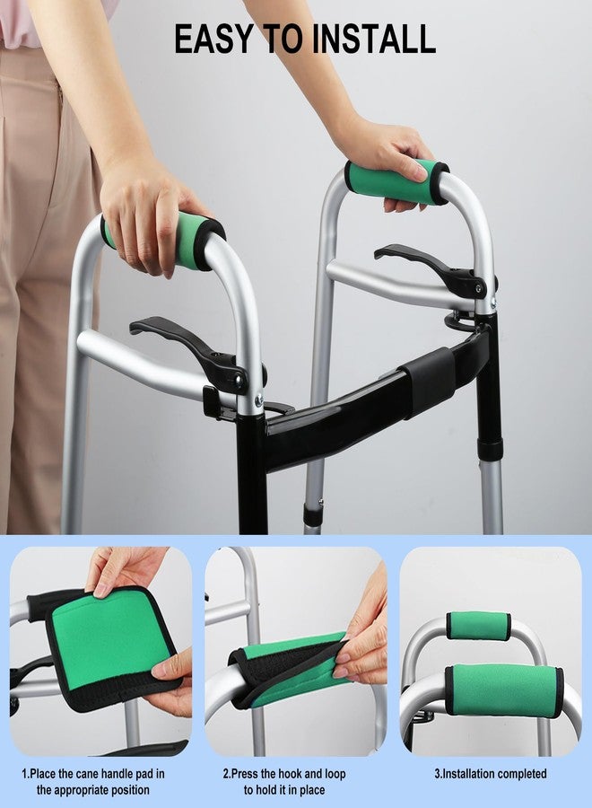 ProTraverse 2 Pack Contoured Support Pads for Rollators, Wheelchairs & Mobility Aids (Senior-Friendly Design) Green - Image 3