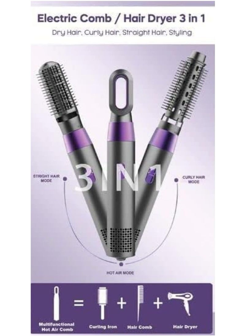 ELTRAZONE - Hair Blower Dryer 3-in-1 | Brush Comb & Straightener with Hot & Cold Air | Volumizing, Styling & Drying | Versatile Hair Tool for All Hair Types - Image 1