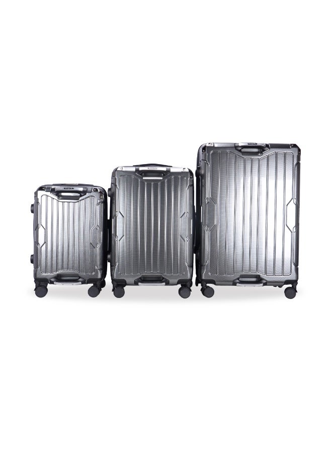 20 في 24 في 28 في مجموعة أمتعة السفر المواد الكمبيوتر الشخصي مع قفل كلمة مرور مدمجة ، نظام عربة اليد من الألومنيوم ، مناسبة للاستخدام في الرحلات ، حفلات الزفاف ، وأماكن أخرى مثل حمل الأمتعة