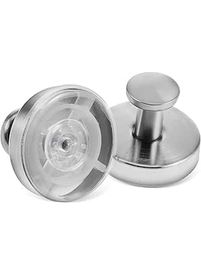 Stainless Steel Cup Hooks 2 Pack for Towels Coats Bathroom Kitchen Shower Tiles - Image 1