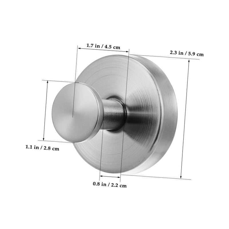 Stainless Steel Cup Hooks 2 Pack for Towels Coats Bathroom Kitchen Shower Tiles - Image 3