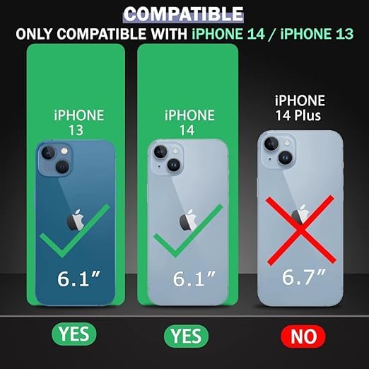 Sadhwanis Ultra-Hybrid Shockproof Back Cover Case for iPhone 13/14 Compatible with MagSafe | Camera Protection Bump Hard Back Cover for iPhone 13/14 - Image 2