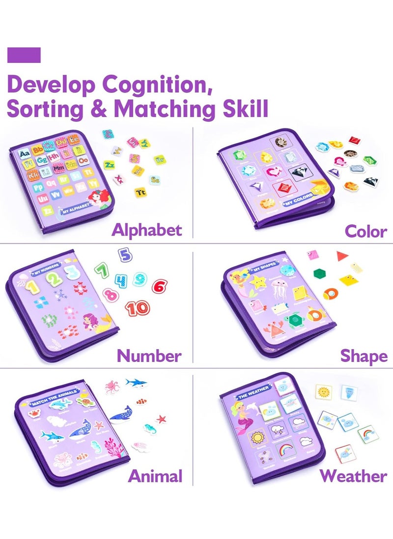 7in1 Montessori Toys for 2 Year Old Boy Birthday Gift - Preschool Learning Activities Toddlers Boy Toys 2-3 with Life Skills,Alphabet,Number,Shape,Color,Animal,Weathe  - Image 4