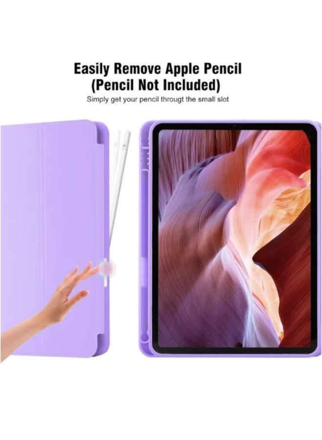 RYN Smart Trifold Stand Case for iPad 10th Generation (10.9 Inch, 2022) with Pencil Holder, Soft TPU Back, Auto Wake/Sleep, Purple - Image 2