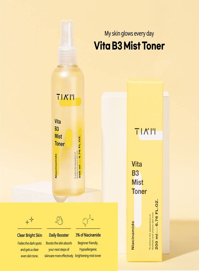 TIA'M TIAM Vita B3 Mist Toner, Lightweight Prep Step for Skin Hydration, Absorption Boost, Texture Smoothing and Tone Balance, Daily Facial Care for All Skin Types 6.76 fl oz - Image 5
