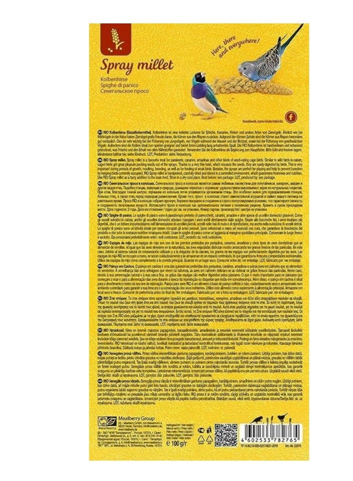 RIO Spray Millet Natural Treat For All Birds 100g x 3 - Image 4