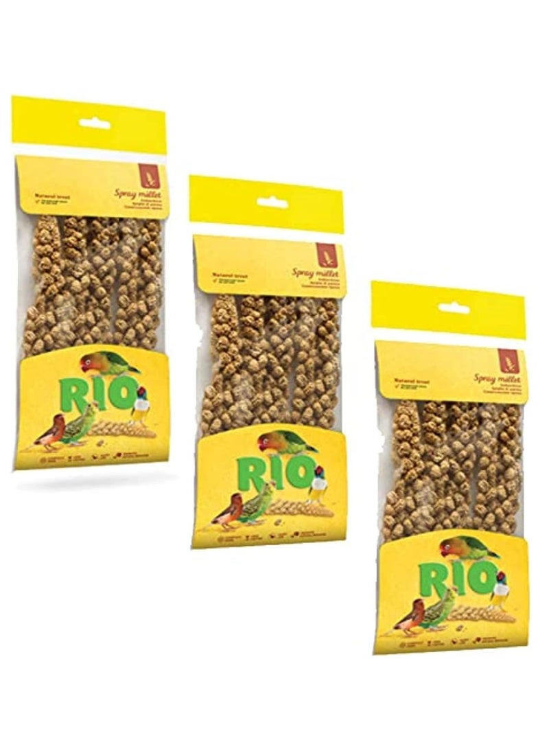 RIO Spray Millet Natural Treat For All Birds 100g x 3 - Image 1