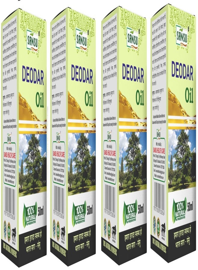 Sansu Cedarwood Oil (Deodar Ka Tail) | 50ml (Pack of 4) | Ayurvedic. - Image 1