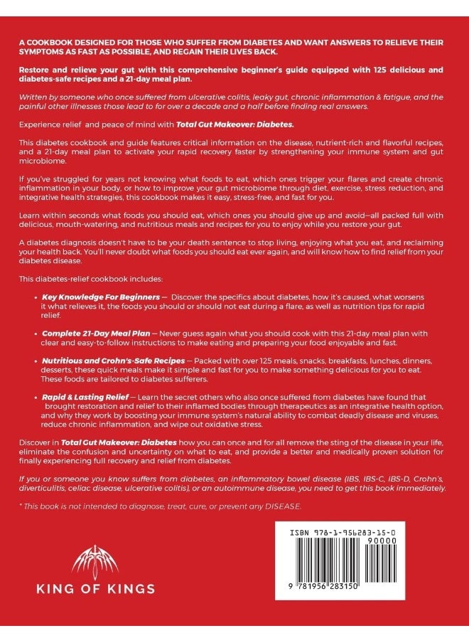 Total Gut Makeover: Diabetes: 125 Recipes Proven To Be Neutral Or Beneficial For Relieving Diabetes 21-Day Meal Plan Included With Alternative Medicine For Faster Recovery & Relief  - Image 2