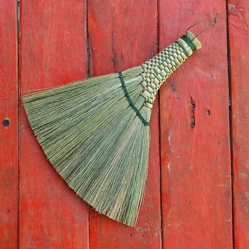 AW BROOMS Small Whisk Broom9.5 Handheld Brush Whisks Away Dust, Dirt & Debris Brush Hanger for Easy Storage Perfect for Indor Outdoor and Car - Short of Asian Whisk Broom (Soft Broom Thai) - Image 2