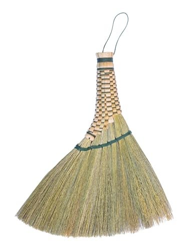 AW BROOMS Small Whisk Broom9.5 Handheld Brush Whisks Away Dust, Dirt & Debris Brush Hanger for Easy Storage Perfect for Indor Outdoor and Car - Short of Asian Whisk Broom (Soft Broom Thai) - Image 1