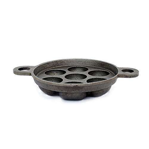 KITCHEN STORE YOURSC Patra Paniyarakkal 78 Cavity Appam Patra Two Side Handle with Steel lid Wooden Picker - Image 1