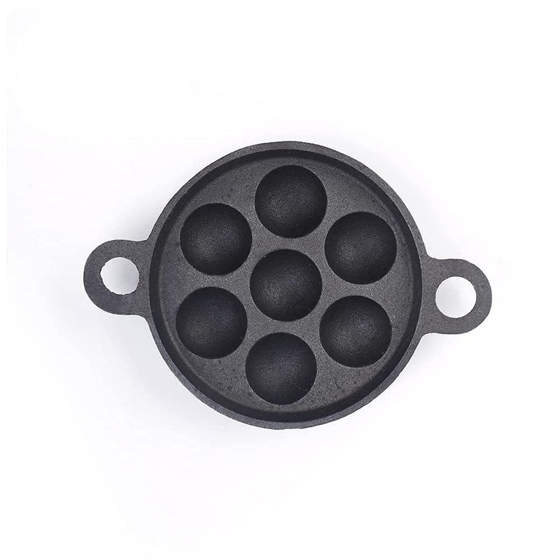KITCHEN STORE YOURSC Patra Paniyarakkal 78 Cavity Appam Patra Two Side Handle with Steel lid Wooden Picker - Image 2