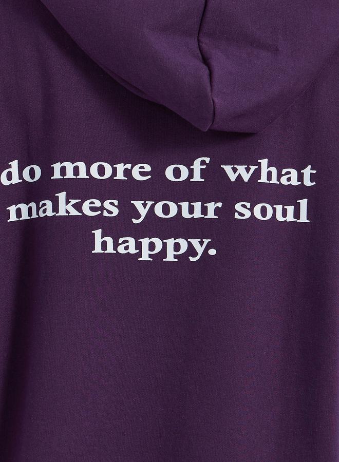 Styli Oversized Longline  Slogan Hoodie - Image 4